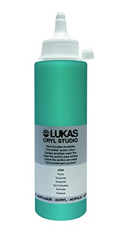 LUKAS Cryl Studio 250 ml, Acrylfarbe in Premium-Qualität, Türkis von LUKAS