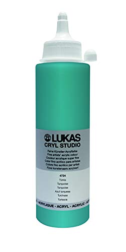 LUKAS Cryl Studio 250 ml, Acrylfarbe in Premium-Qualität, Türkis von LUKAS