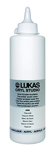 LUKAS Cryl Studio 500 ml, Acrylfarbe in Premium-Qualität, Titanweiß LUKAS Cryl Studio 500 ml, Acrylfarbe in Premium-Qualität, Titanweiß von LUKAS