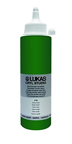 LUKAS Cryl Studio Künstler-Acrylfarben, Kunststoff, Grüne Erde, 250 ml (1er Pack), 250 von LUKAS