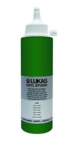 LUKAS Cryl Studio Künstler-Acrylfarben, Kunststoff, Grüne Erde, 250 ml (1er Pack), 250 von LUKAS