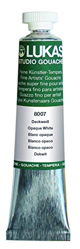 LUKAS STUDIO GOUACHE in 20 ml - Künstler-Gouache in Premium-Qualität - Farbton Deckweiß von LUKAS