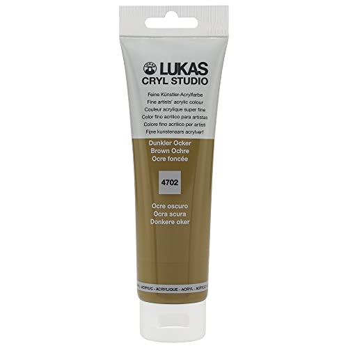 Lukas Cryl Studio 125 ml, Acrylfarbe in Premium-Qualität, Dunkler Ocker von LUKAS