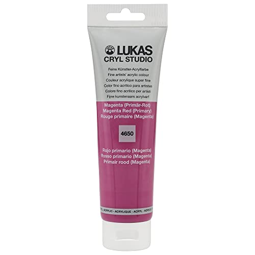 Lukas Cryl Studio 125 ml, Acrylfarbe in Premium-Qualität, Magenta (Primär-Rot) von LUKAS
