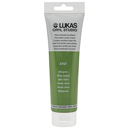 Lukas Cryl Studio 125 ml, Acrylfarbe in Premium-Qualität, Olivgrün von LUKAS