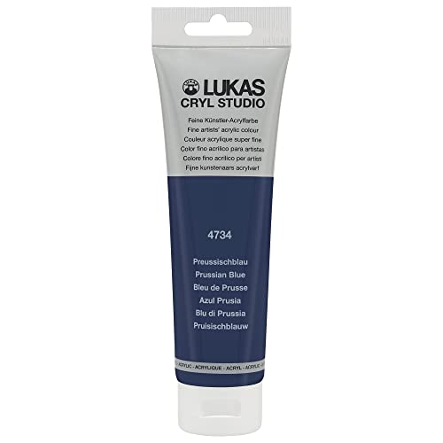 Lukas Cryl Studio 125 ml, Acrylfarbe in Premium-Qualität, Preussischblau von LUKAS