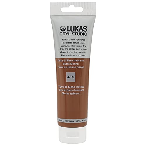 Lukas Cryl Studio 125 ml, Acrylfarbe in Premium-Qualität, Terra di Siena gebrannt von LUKAS