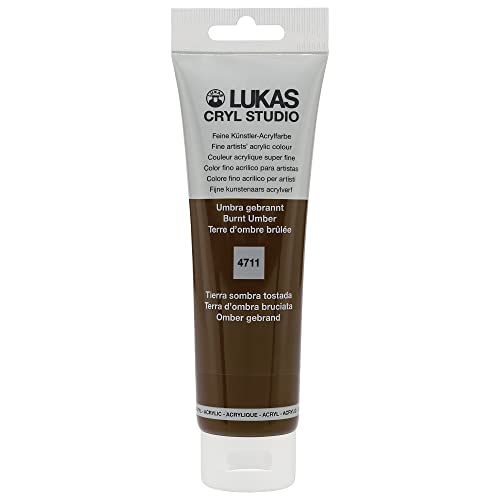Lukas Cryl Studio 125 ml, Acrylfarbe in Premium-Qualität, Umbra gebrannt von LUKAS