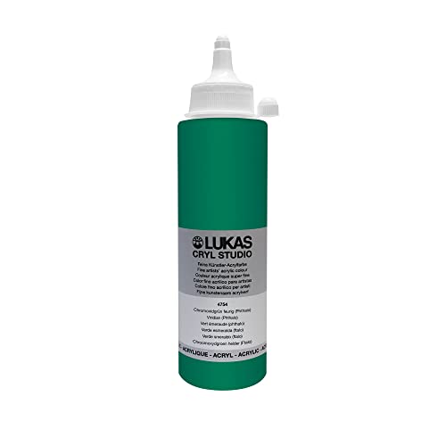 Lukas Cryl Studio 250 ml, Acrylfarbe in Premium-Qualität, Chromoxidgrün feurig (Phthalo) von LUKAS