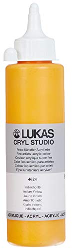 Lukas Cryl Studio 250 ml, Acrylfarbe in Premium-Qualität, Indischgelb von LUKAS
