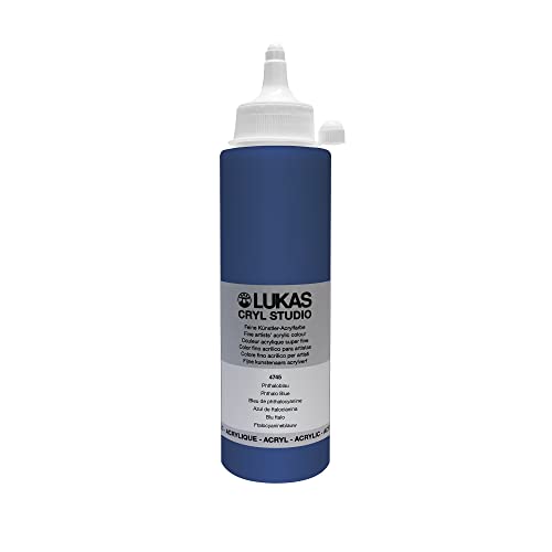 Lukas Cryl Studio 250 ml, Acrylfarbe in Premium-Qualität, Phthaloblau von LUKAS