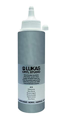 Lukas Cryl Studio 250 ml, Acrylfarbe in Premium-Qualität, Silberbronze von LUKAS
