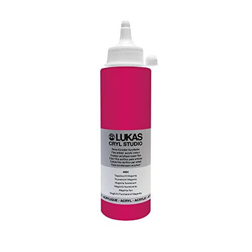 Lukas Cryl Studio 250 ml, Acrylfarbe in Premium-Qualität, Tagesleuchtfarbe Magenta Lukas Cryl Studio 250 ml, Acrylfarbe in Premium-Qualität, Tagesleuchtfarbe Magenta von LUKAS