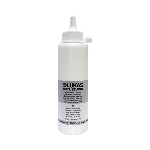 Lukas Cryl Studio 250 ml, Acrylfarbe in Premium-Qualität, Tagesleuchtfarbe Reflexweiß Lukas Cryl Studio 250 ml, Acrylfarbe in Premium-Qualität, Tagesleuchtfarbe Reflexweiß von LUKAS