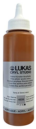 Lukas Cryl Studio 250 ml, Acrylfarbe in Premium-Qualität, Terra di Siena natur von LUKAS