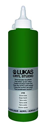 Lukas Cryl Studio 500 ml, Acrylfarbe in Premium-Qualität, Grüne Erde von LUKAS