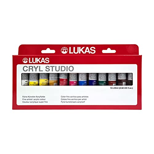 LUKAS Cryl Studio Acrylfarben-Set 12 x 20 ml von LUKAS