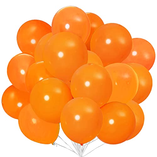 Orange Luftballon Girlande Set, 100 Stück 10 Zoll Orange Latex Ballons, Orange Partydekoration Geeignet für Geburtstage Hochzeit Valentinstag Graduierung Kommunion Thema Party von LUKIUP