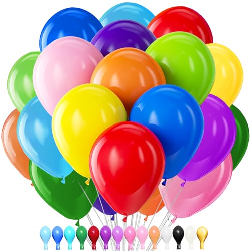 LUKIUP 100 Stück Bunte Luftballons, Luftballons Bunt,12 Zoll Regenbogen Luftballons, Bunt Partydekoration Geeignet für Karneval Geburtstage Hochzeit Valentinstag Thema Party LUKIUP 100 Stück Bunte Luftballons, Luftballons Bunt,12 Zoll Regenbogen Luftballons, Bunt Partydekoration Geeignet für Karneval Geburtstage Hochzeit Valentinstag Thema Party von LUKIUP