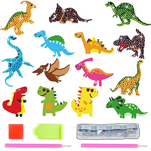 LUKIUP 14 Stücke Diamond Painting Dinosaurier Set, 5D Diamond Painting Sticker für Kinder, Diamond Painting Klein Bilder, für Erwachsene und Kinder Kunst DIY Handwerk LUKIUP 14 Stücke Diamond Painting Dinosaurier Set, 5D Diamond Painting Sticker für Kinder, Diamond Painting Klein Bilder, für Erwachsene und Kinder Kunst DIY Handwerk von LUKIUP