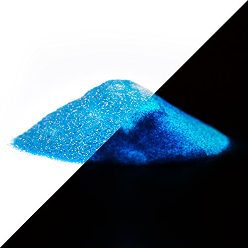 lumentics Leuchtglitzer Blau/Blau - Im Dunkeln nachleuchtender Glitter. Selbstleuchtendes UV Leucht-Glitzer. Glow in the Dark Farb-Glitter (50g) von LUMENTICS