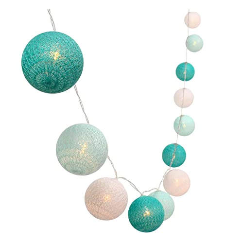 LUMI JARDIN Solar-Lichterkette, Baumwollkugeln, 10 warmweiße LEDs, 3,80 m von LUMI JARDIN