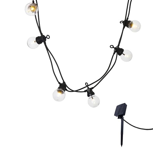 Lumi Garten Lichterkette, weißes Licht, Solar, 10 Kugeln, transparent, Schwarz, 570cm, 270cm + 300cm - Schutzart: IP 44 Lumi Garten Lichterkette, weißes Licht, Solar, 10 Kugeln, transparent, Schwarz, 570cm, 270cm + 300cm - Schutzart: IP 44 von LUMI JARDIN