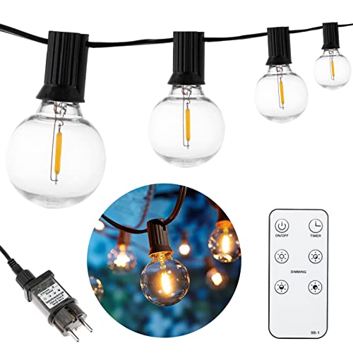 Lumiled LED Lichterkette Außen Dimmbar 15,2M 30x Glühbirnen Innen 230V IP44 G45 30er Birnen Lichterketten Warmweiß 3000K für Garten Party Hochzeit Terrasse Outdoor Balkon Deko von Lumiled