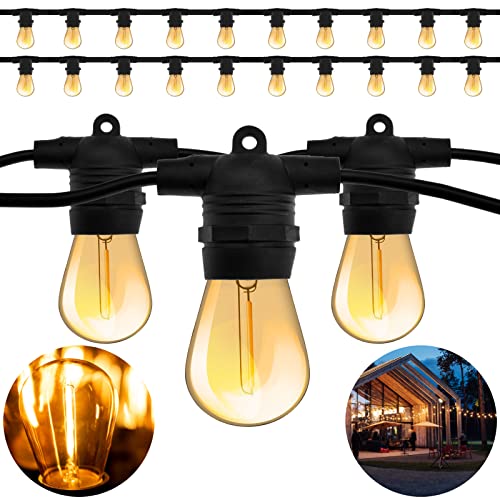 Lumiled Lichterkette Außen 20 Meter mit 20 E27 LED 1,3W Glühbirne ST45 Warmweiß 2200K 230V Birnen für Garten Biergarten Party Hochzeit Dekoration Terrasse Weihnachten verlängerbar mit Strom von Lumiled