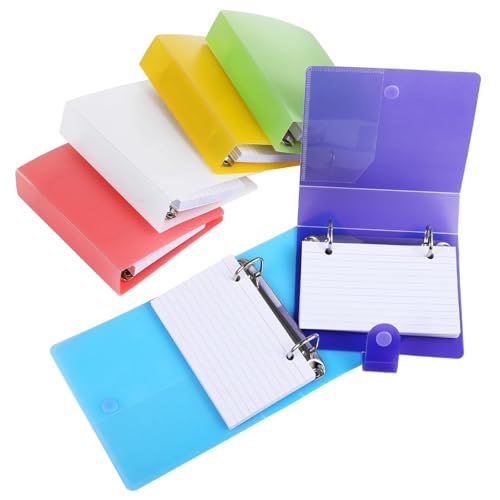 6-teiliges Karteikarten-Binder-Set mit Trennblättern, 50 Blatt pro farbcodierter Karte, perfekt für Büro, Arbeitszimmer und Klassenzimmer, mit praktischem Organizer 6-teiliges Karteikarten-Binder-Set mit Trennblättern, 50 Blatt pro farbcodierter Karte, perfekt für Büro, Arbeitszimmer und Klassenzimmer, mit praktischem Organizer von LUMINFLY