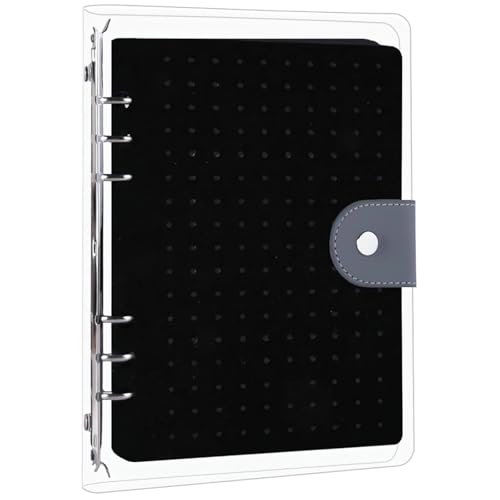 8-seitiger Filz-Sammelstift-Organizer, 350 Löcher, A5-Ordner mit Reißverschluss, mit transparenten Hüllen, schwarzes Hartschalenetui, ideal für Sammler von LUMINFLY