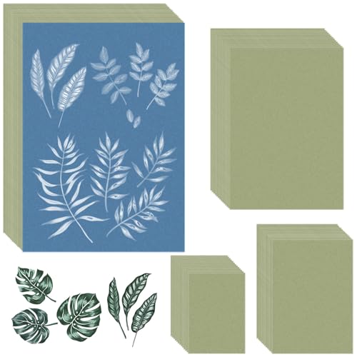Cyanotyp-Papier, 100 Blatt, 4 Größen, A4, A5, A6, lichtempfindliches Papier für DIY-Kunst, Zuhause und Café, Naturdruck, Handwerk für Kinder und Erwachsene Cyanotyp-Papier, 100 Blatt, 4 Größen, A4, A5, A6, lichtempfindliches Papier für DIY-Kunst, Zuhause und Café, Naturdruck, Handwerk für Kinder und Erwachsene von LUMINFLY