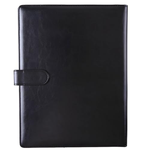 Klemmbrett aus Kunstleder, A4, professionelles Padfolio mit Ringbuch und Schnappverschluss für sicheren Transport Klemmbrett aus Kunstleder, A4, professionelles Padfolio mit Ringbuch und Schnappverschluss für sicheren Transport von LUMINFLY
