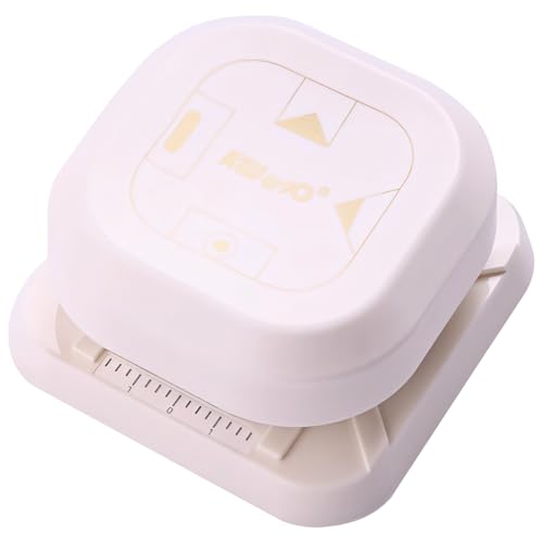 Kompakter Lochstanzer, 4-in-1-Multifunktionswerkzeug für Planer, tragbarer 8,9 x 8,9 cm Stanzer mit integriertem Lineal und Mustermarkierungen, weißes ABS-Kunststoff-Design Kompakter Lochstanzer, 4-in-1-Multifunktionswerkzeug für Planer, tragbarer 8,9 x 8,9 cm Stanzer mit integriertem Lineal und Mustermarkierungen, weißes ABS-Kunststoff-Design von LUMINFLY
