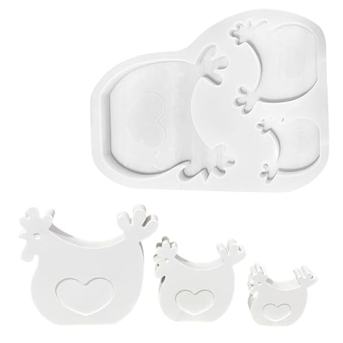 LUMOOM 3 Stück Silikonform Huhn, Silikonformen Gießformen Frühling, Gießform Silikon, Gipsformen zum Gießen, 3D Silikonform Tiere DIY Deko, für Gips Kerzen von LUMOOM
