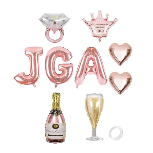 LUMOOM JGA Deko Frauen, Roségold JGA Luftballons, Junggesellenabschied Frauen Ballon, 32 inch Luftballons, Bride To Be Deko für Bachelorette Party von LUMOOM