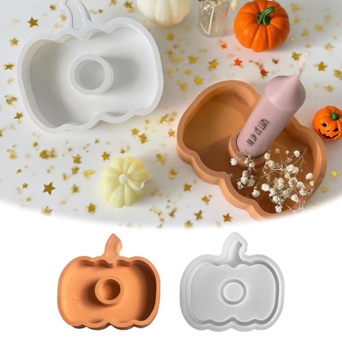 LUMOOM Silikonform Kürbis, Silikon Gießform Kerzenhalter, Silikonformen Gießformen Herbst, 3D Gießformen Silikon, DIY Gießform für Halloween-kerzenform LUMOOM Silikonform Kürbis, Silikon Gießform Kerzenhalter, Silikonformen Gießformen Herbst, 3D Gießformen Silikon, DIY Gießform für Halloween-kerzenform von LUMOOM