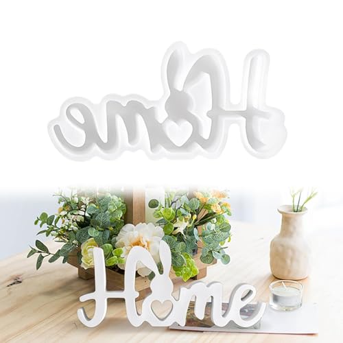 LUMOOM Silikonformen Gießformen Ostern, Giessformen Silikon, Silikonform Hase, Gips Zum Gießen, Silikonform Frühling für DIY Handwerk, Kerzen, Seife Oster Dekoration (Home) von LUMOOM