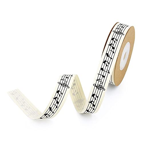 LUMoony 1 Rolle 10 m *15 mm Geschenkband mit Musiknoten Dekoband Musik Noten Creme Schleifeband Geschenkband DIY-Geschenkverpackung, Hochzeit, Kuchen, Geburtstagsfeier LUMoony 1 Rolle 10 m *15 mm Geschenkband mit Musiknoten Dekoband Musik Noten Creme Schleifeband Geschenkband DIY-Geschenkverpackung, Hochzeit, Kuchen, Geburtstagsfeier von LUMoony