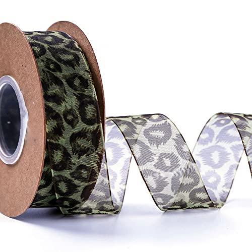 LUMoony 25mm x 10Yard Organzaband Geschenkband Satinband Leopardenmuster Dekoband Schleifenband zum Basteln Organzaband Hochzeit Tischdeko Zimmerdeko Deko Party Geschenk Transparent Band LUMoony 25mm x 10Yard Organzaband Geschenkband Satinband Leopardenmuster Dekoband Schleifenband zum Basteln Organzaband Hochzeit Tischdeko Zimmerdeko Deko Party Geschenk Transparent Band von LUMoony