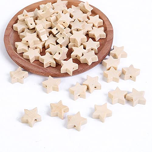 LUMoony 50Pcs19MM Natürliche Holzperlen mit Loch Holzperlen Sterne Unvollendete Stern Holz Lose Perlen Fünfzackigen für DIY Weihnachtsbaum Basteln Halskette Hochzeit Tischdeko LUMoony 50Pcs19MM Natürliche Holzperlen mit Loch Holzperlen Sterne Unvollendete Stern Holz Lose Perlen Fünfzackigen für DIY Weihnachtsbaum Basteln Halskette Hochzeit Tischdeko von LUMoony