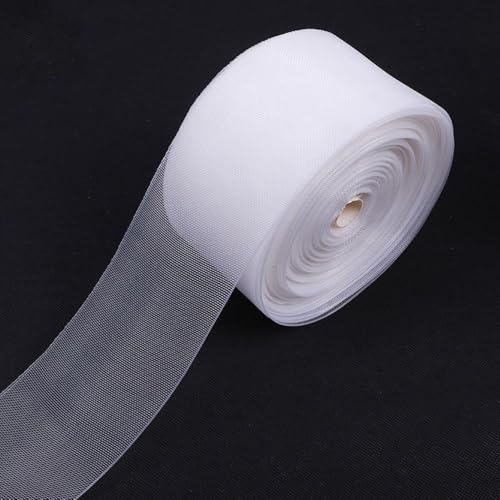 LUMoony Gardinenband Schlaufenband 5m Universal Gardinen Kräuselband Nylon Stegband Gardinenband Vorhangband zum Aufnähen für Gardinenstange Vorhangband Vorhang Faltenband von LUMoony