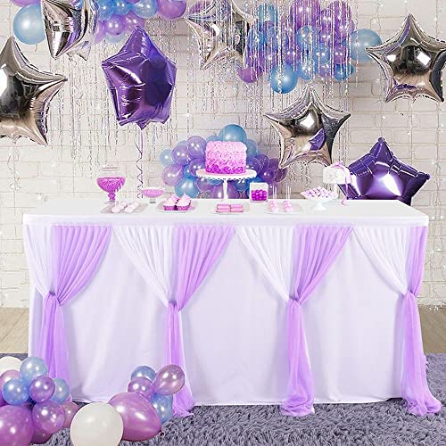 LUMoony Mehrschichtig Tüll Tischrock Tutu Tischbekleidung Rüschen Tischrock Tüll Tischrock Tischröcke Tischdeko Romantische für Party,Bar,Halloween Valentinstag Weihnachten von LUMoony