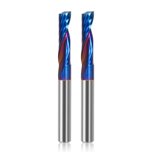 1/4-Zoll-Schaftfräser, Hartmetall-CNC-Spiralfräser, O-Nut-Fräser für Aluminium, Kunststoff, Acryl, PVC, 2 Stück 1/4-Zoll-Schaftfräser, Hartmetall-CNC-Spiralfräser, O-Nut-Fräser für Aluminium, Kunststoff, Acryl, PVC, 2 Stück von LUNYEE