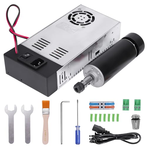 CNC Spindelmotor Kit 500W ER11 Hochgeschwindigkeits-Bürstmotor 12000RPM, CNC luftgekühlter Spindelmotor für DIY Gravur, CNC Router Maschine, CNC Bohren CNC Spindelmotor Kit 500W ER11 Hochgeschwindigkeits-Bürstmotor 12000RPM, CNC luftgekühlter Spindelmotor für DIY Gravur, CNC Router Maschine, CNC Bohren von LUNYEE