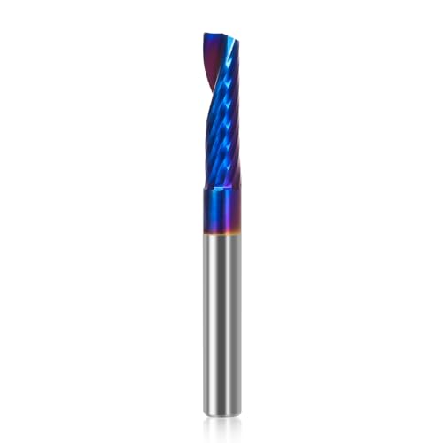 Einschneidiger Schaftfräser, 1/4-Zoll-Schaft, Hartmetall-CNC-Spiralfräser, O-Nut-Fräser für Aluminium, Kunststoff, Acryl, PVC Einschneidiger Schaftfräser, 1/4-Zoll-Schaft, Hartmetall-CNC-Spiralfräser, O-Nut-Fräser für Aluminium, Kunststoff, Acryl, PVC von LUNYEE