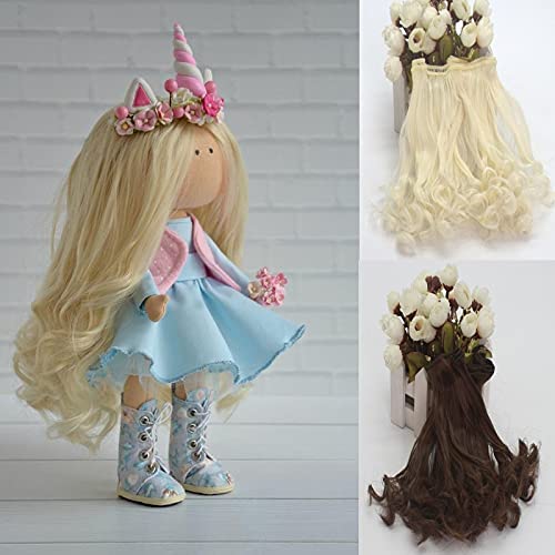 15 cm DIY Mini Locken Puppe Perücke Material glattes Haar Perücke für BJD Hochtemperatur-Puppenzubehör 15 cm DIY Mini Locken Puppe Perücke Material glattes Haar Perücke für BJD Hochtemperatur-Puppenzubehör von LUNYY