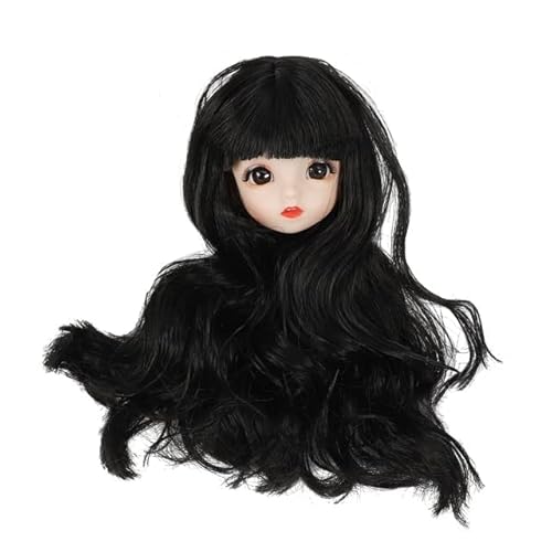 LUNYY 1/6 BJD Puppenkopf mit goldbraunen schwarzen Haaren für 30 cm Puppe Europa rot DIY Kopfbedeckung für alte Puppenzubehör Spielzeug LUNYY 1/6 BJD Puppenkopf mit goldbraunen schwarzen Haaren für 30 cm Puppe Europa rot DIY Kopfbedeckung für alte Puppenzubehör Spielzeug von LUNYY