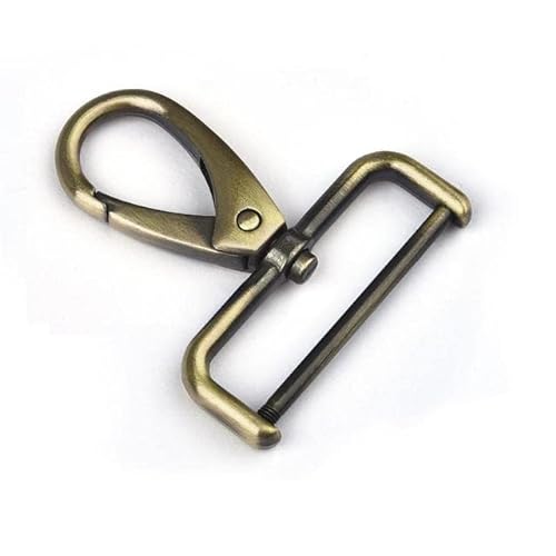 LUNYY 2 Stück Metall abnehmbare Karabinerhaken Schnallen für Lederband/Gürtel Schlüsselanhänger Gurtband Haustierleine Haken 5 Größen von LUNYY