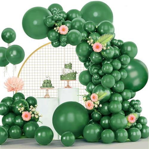 Luftballons Grün, 120 Stück Luftballon Girlande Dunkelgrüne, 18 12 10 5 Zoll Ballon Girlande Grüne, Luftballons Geburtstag Hochzeit Babyparty Jahrestag Party Deko Luftballons Grün, 120 Stück Luftballon Girlande Dunkelgrüne, 18 12 10 5 Zoll Ballon Girlande Grüne, Luftballons Geburtstag Hochzeit Babyparty Jahrestag Party Deko von LUOBITO